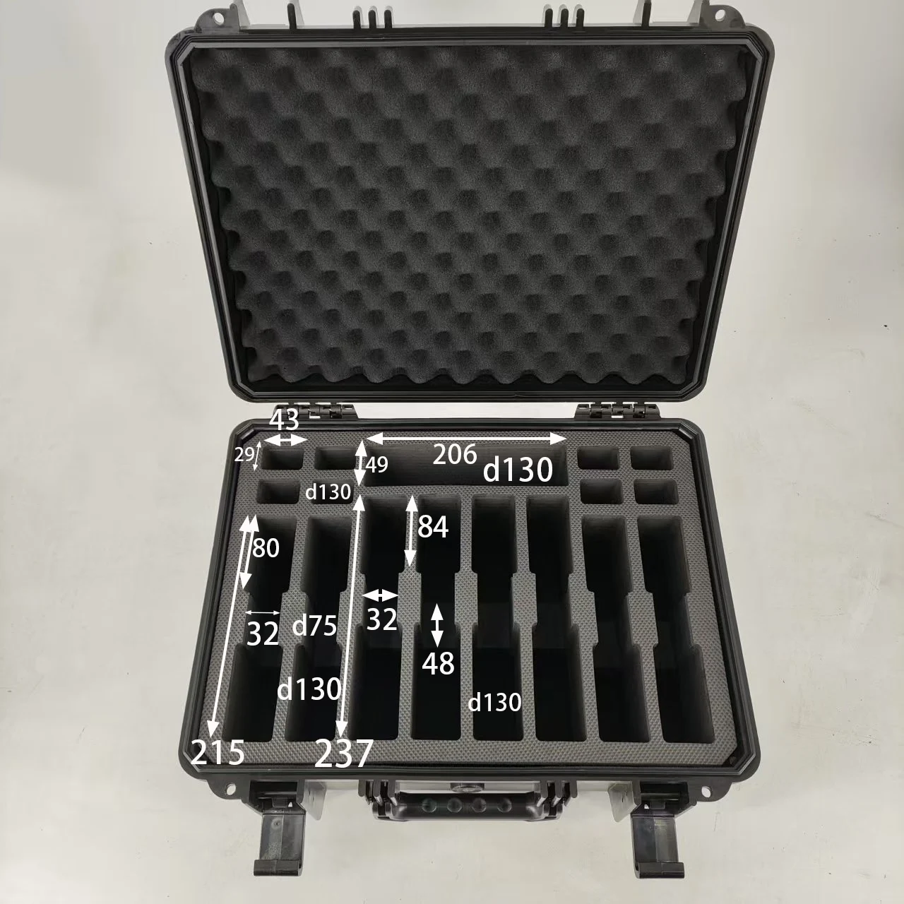 

DPC493920 High Quality Waterproof Equipment storage carrying Hard plastic tool Case with customized EVA