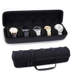 5 Slots Watch Travel Case, Watch Roll Case Storage And Organizer For Men And Women, With Watch Pillow, Watch Box Display Cabinet