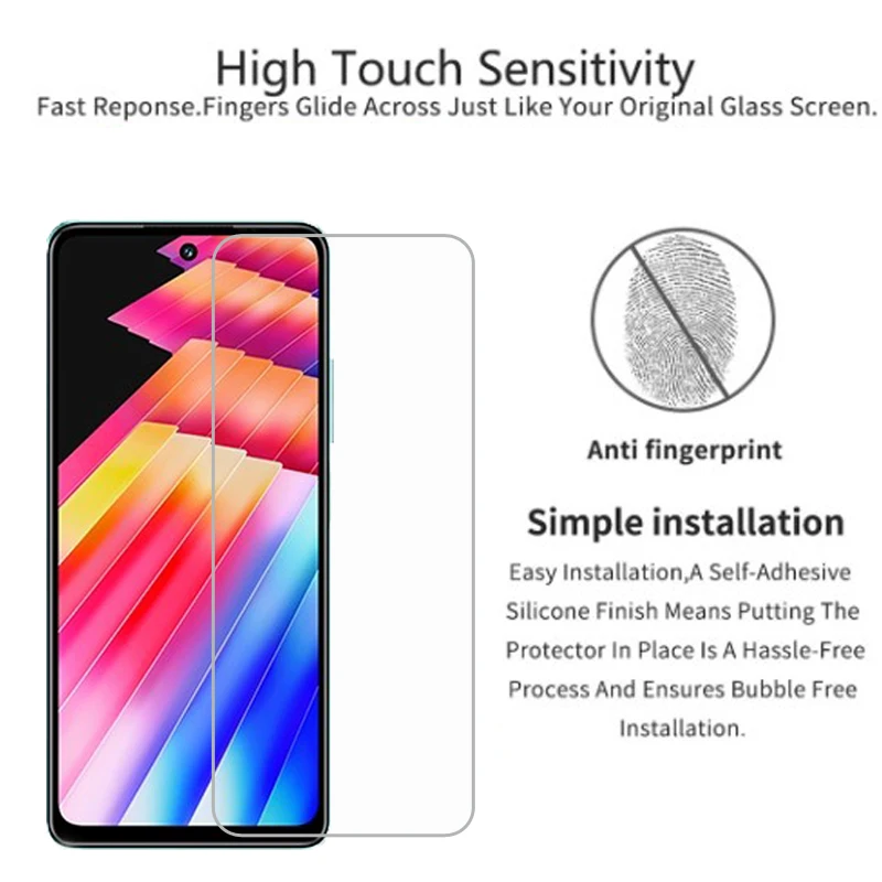 2-1PC Tempered Glass For Infinix Hot 30 Screen Protector For Infinix Hot 30i NFC X669D X669C Phone Film on Hot30 Free Fire X6831