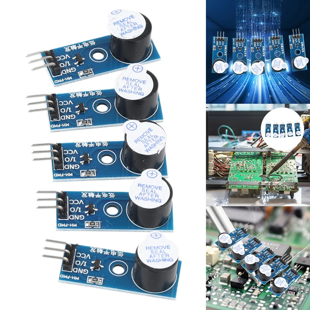5 قطع وحدات صفارات إنذار نشطة - مراجعة Buzzer Module وسعره