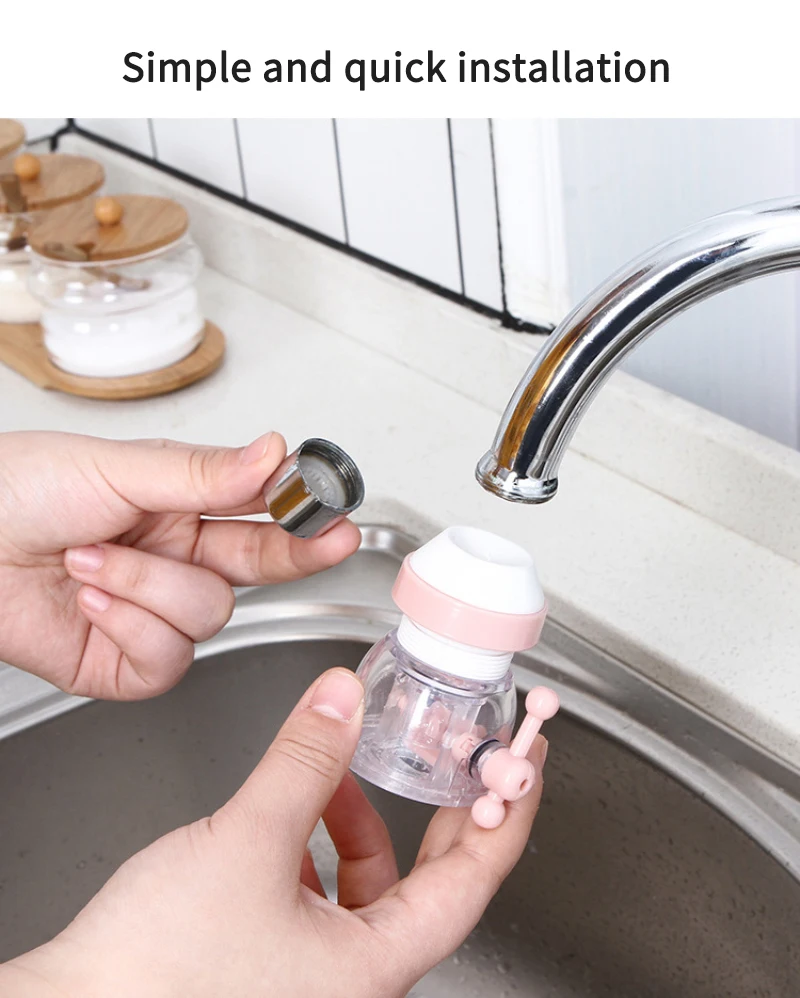 Foldable Universal faucet anti-splash head kitchen tap water extender extension water saving device for 15-23mm