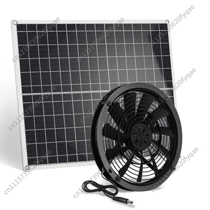 20W Solar Powered 25cm Exhaust Fan, Solar Ventilator for Chicken Coop, Dog House, Storage Shed Heat Dissipation