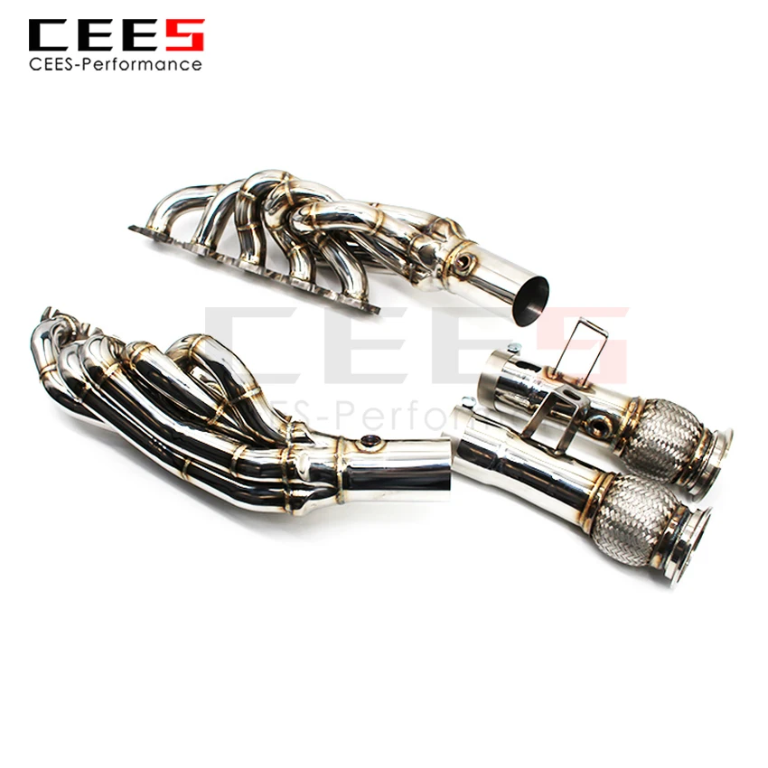 

CEES Exhaust System For Lamborghini LP550 LP560 LP570 LP580 LP610 5.2 V10 Headers Stainless Steel Test Pipe No cat Downpipe