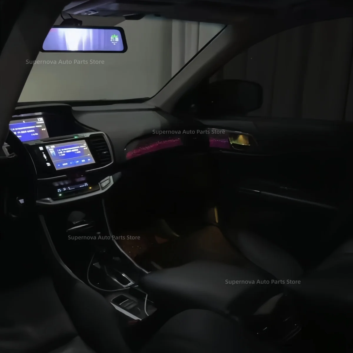 Ambient Light For Honda Accord 2014-2017 LED Car interior lighting Upgrade car accessories Carbon fiber pattern starry sky style