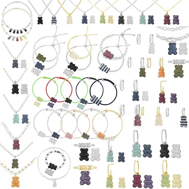 LI KI – boucles d'oreilles en argent Sterling 925 de haute qualité, nouvelle série ours, bijoux exquis à la mode, cadeaux pour amis, 2023