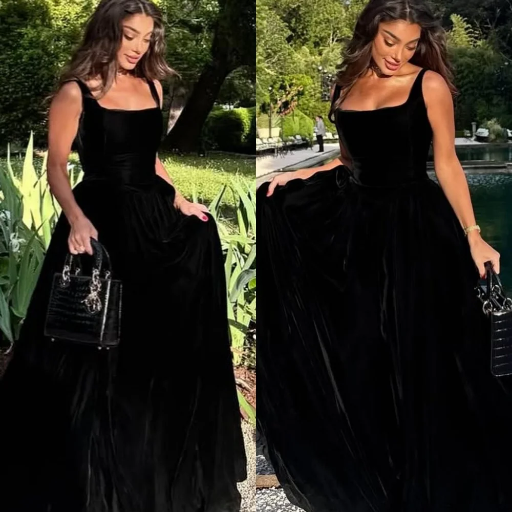 

Изысканное вечернее платье без рукавов на тонких бретельках по индивидуальному заказу, бархатные платья для выпускного вечера высокого качества, темпераментные свадебные платья