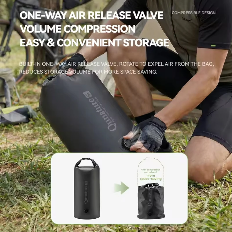 Waterproof Bike Fork Bag with Magnetic Mount  Electric Scooter Bag TPU Compression Dry Camping Bag /strap water bottle holder