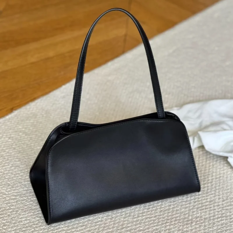 

Брендовая элегантная сумка на плечо из воловьей кожи, минималистичный дизайн, элегантная сумка-тоут для работы и поездок на работу, женская сумка из мягкой кожи высокого качества.