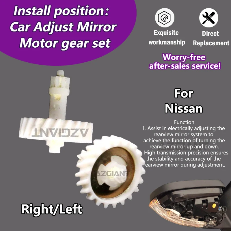 

For Nissan NV 1500 2500 3500 SL SV/NV200/NV400 Car Exterior Mirrors Adjusting Unit With Actuator inner gearwheel tool maintain