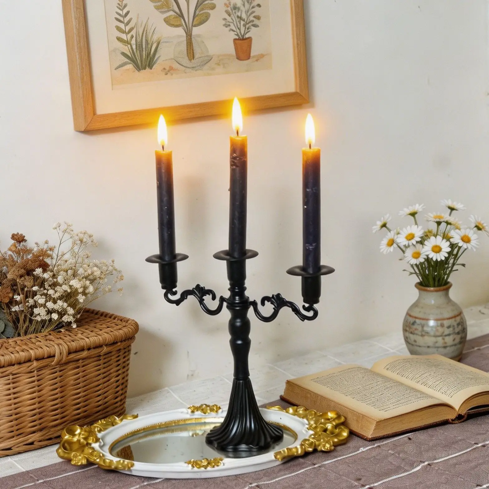 Black Vintage Iron Candelabra 3‑Arm 5‑Arm Candle Holder Retro Table Centerpiece for Wedding Dinner Home Party Decor
