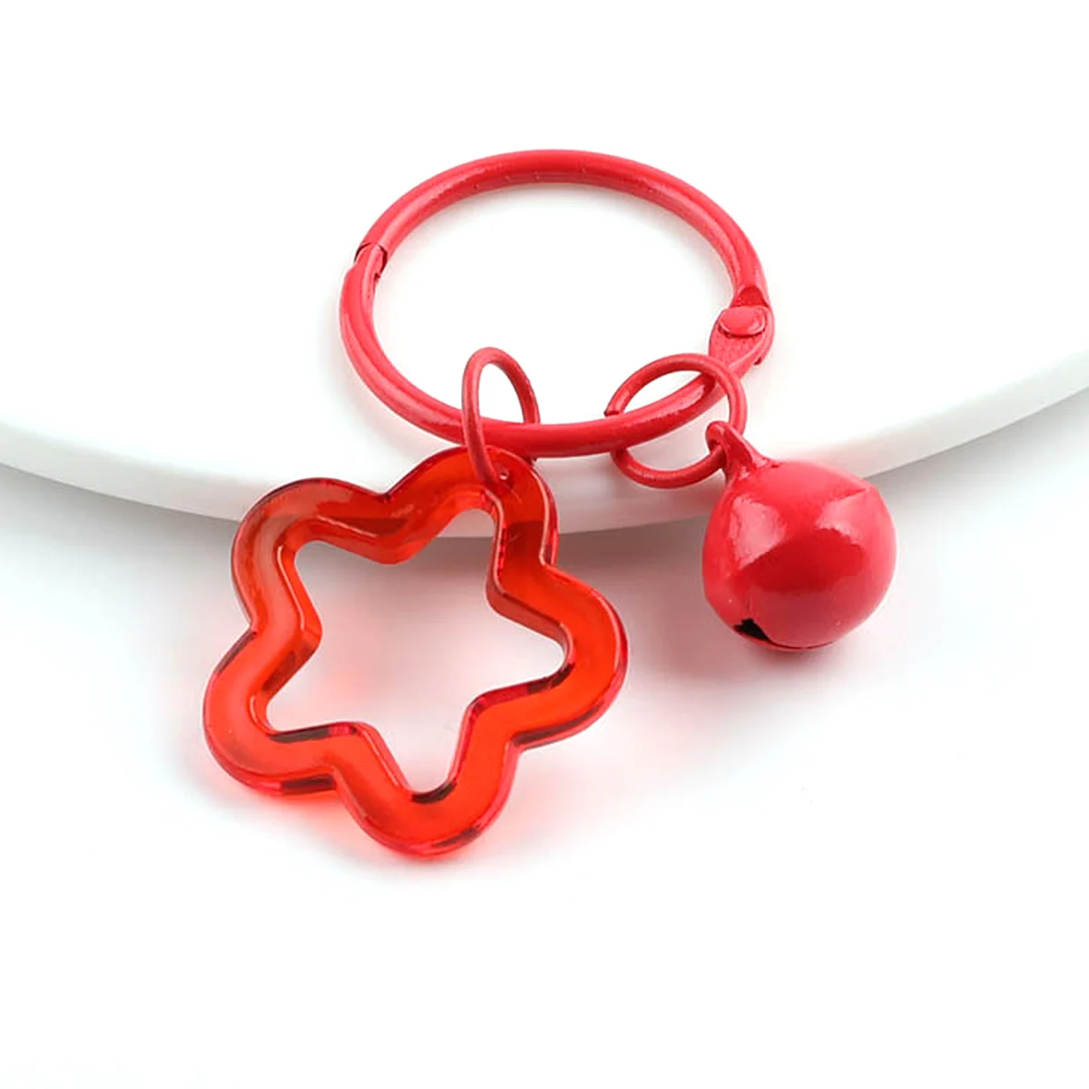 Bunte Hakenverschlüsse, Clips, Glocke, Acryl, Blume, klassisch, für Schlüsselanhänger, Tasche, Schmuck, DIY, 55 x 30 mm – Detail 11