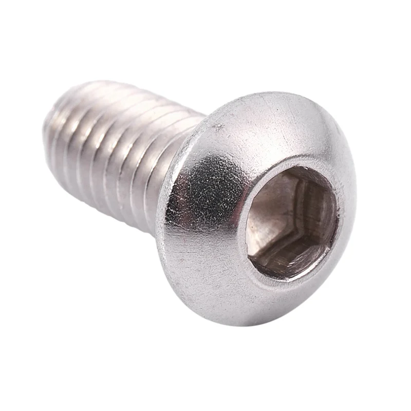 ABXF-M6 x 12 mm Edelstahl-Innensechskant-Halbrundkopfschrauben, 200 Stück