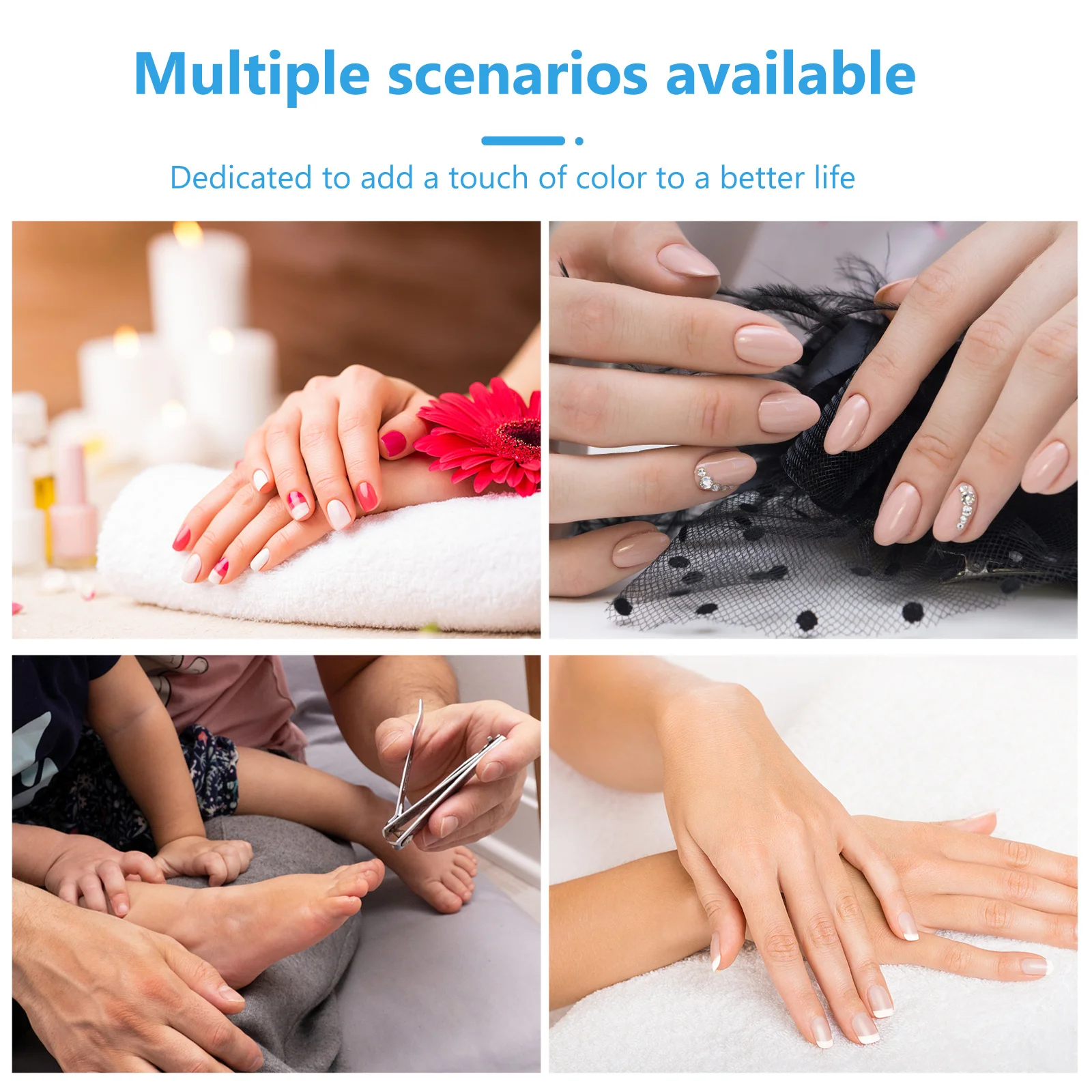 

2Pcs Fingernail Clippers with Magnifying Glass Clear Vision Long Term Use Portable Blue Nail Clippers Nail Cutters