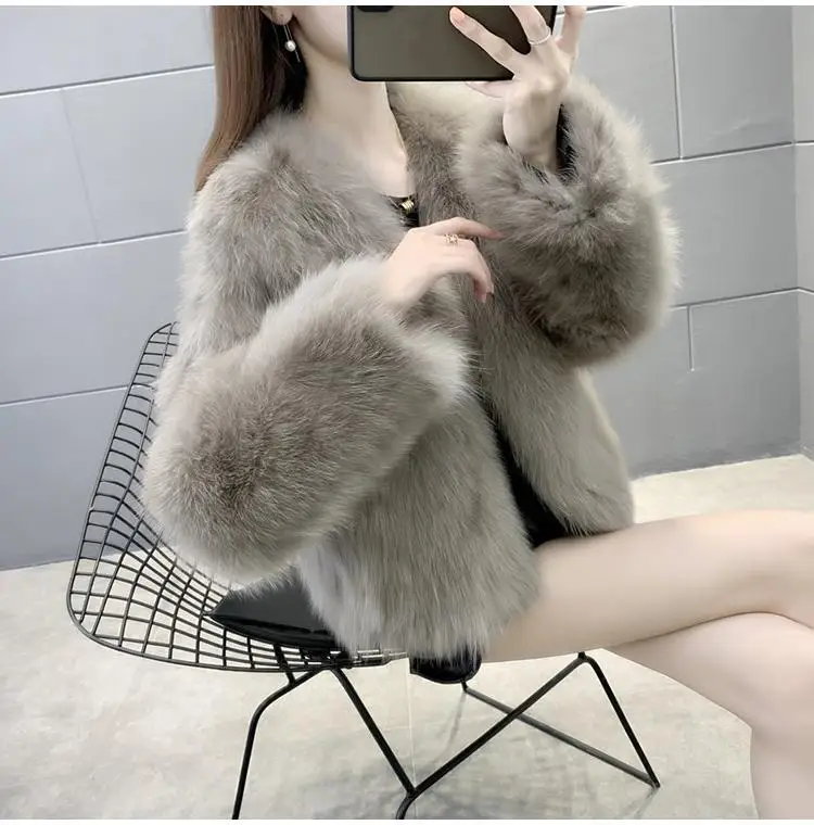 Hot Women Faux Fur Coat Autumn Winter High Quality Fluffy Short Coat Faux Fur Jacket Ladies furry Fashion Tops