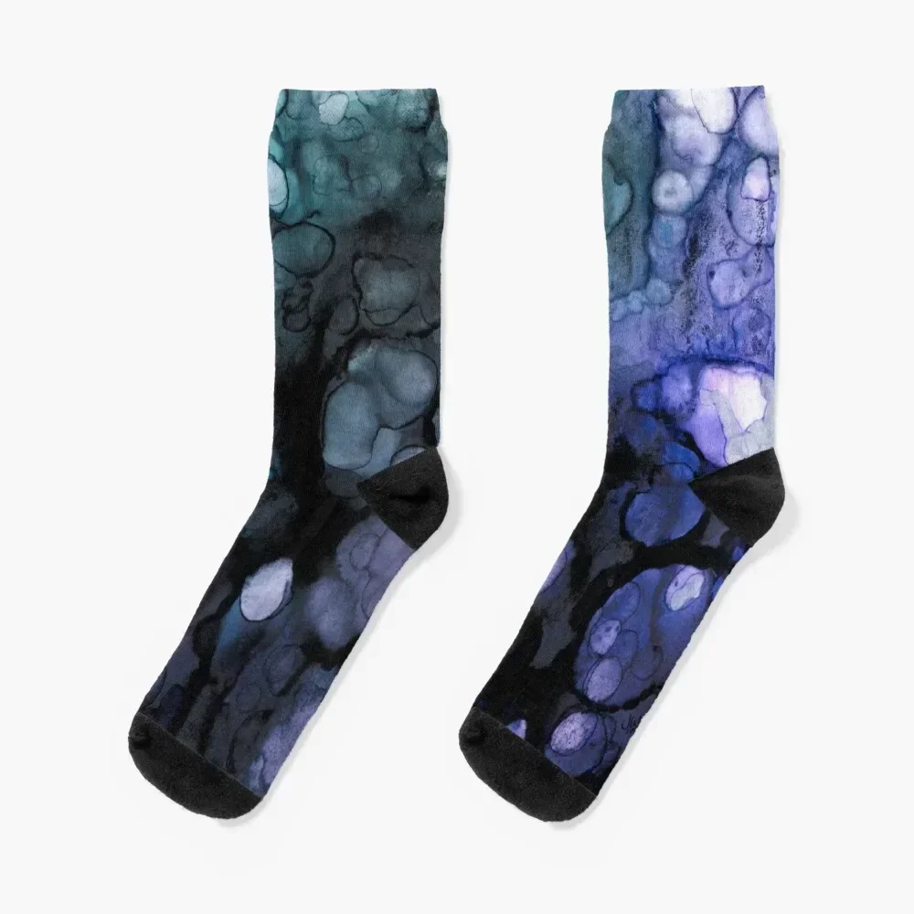 Abstract Inky Depths Socks Rugby set winter thermal custom Woman Socks Men's