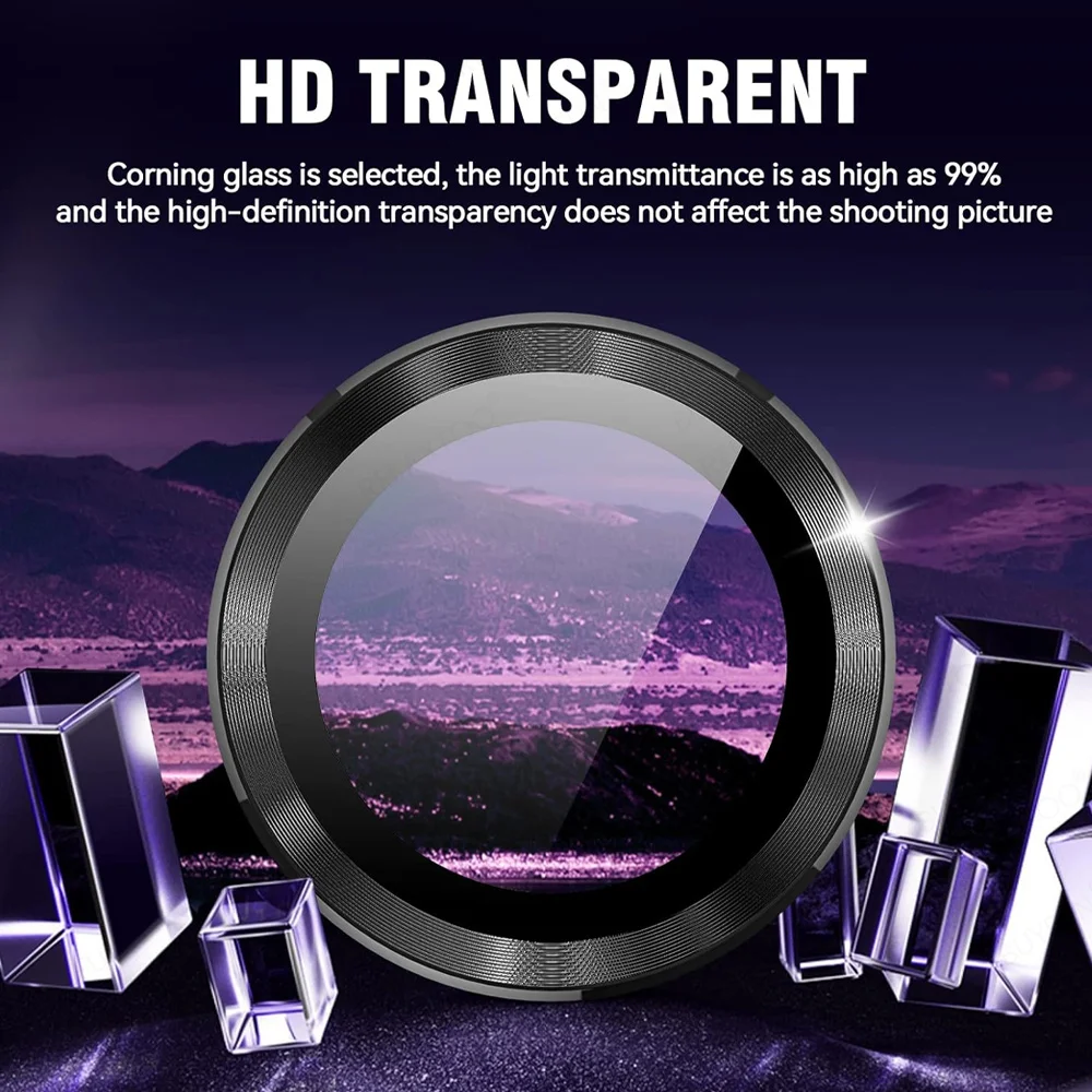 For Samsung S24 S23 S22 Ultra Plus FE Case Curved Clear Tempered Glass Back Camera Cover Lens Ring Funda