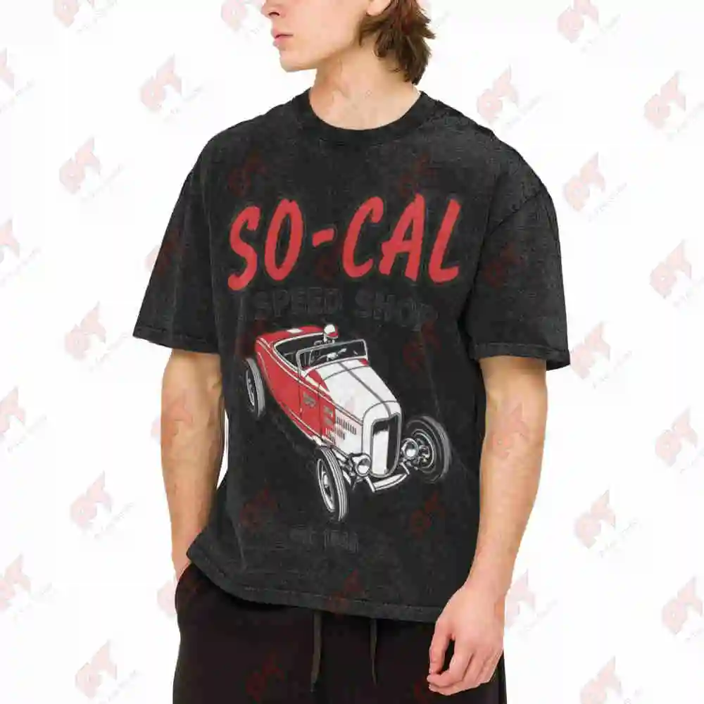 So Cal Speed Shop Hot Rod 1948 1949 Vintage Washed Tee Pure Cotton T-Shirt
