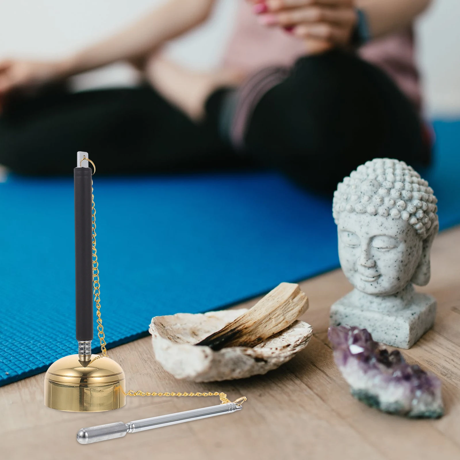 

1pc Chime Instrument with Clear Sound for Meditation Yoga Temple Supplies Flexible Bell Easy to Use AnytimeAnywhere