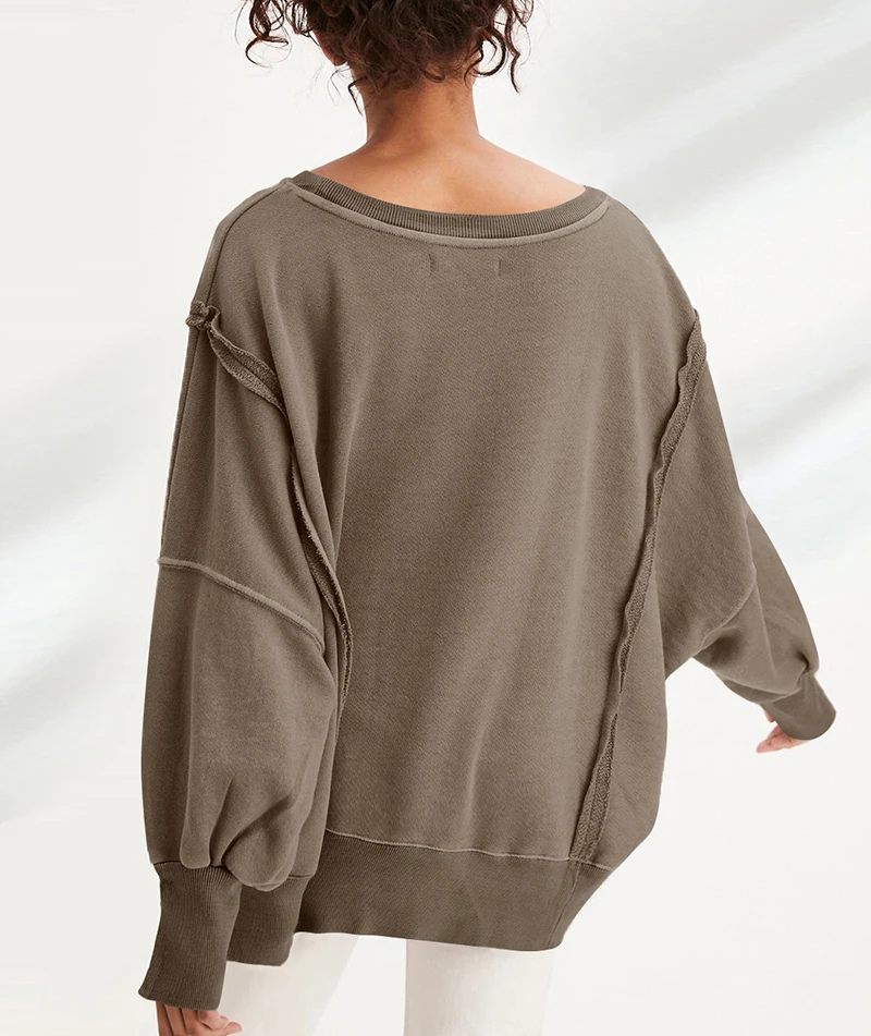 100% Cotton Oversized Hoodie Long Sleeve Pullovers Patchwork Streetwear Harajuku Sweatshirt Autumn Winter Clothes For Women