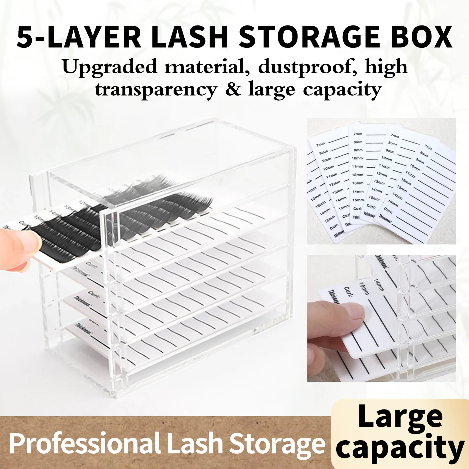 Eyelash Storage Box, Used For Storing False Eyelashes With 5 Layers