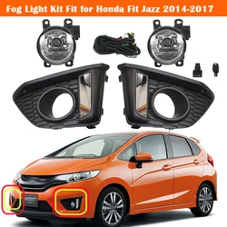 2pcs Car Fog Lights for Honda Fit Jazz 2014 2015 2016 2017 Daytime Running Lamp With Wires Switch kit Car Accessories