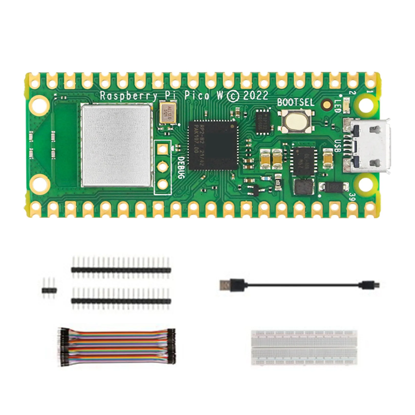 For Raspberry Pi Pico W Development Board Extended Base Kit Wireless WiFi RP2040 Microcontroller Development