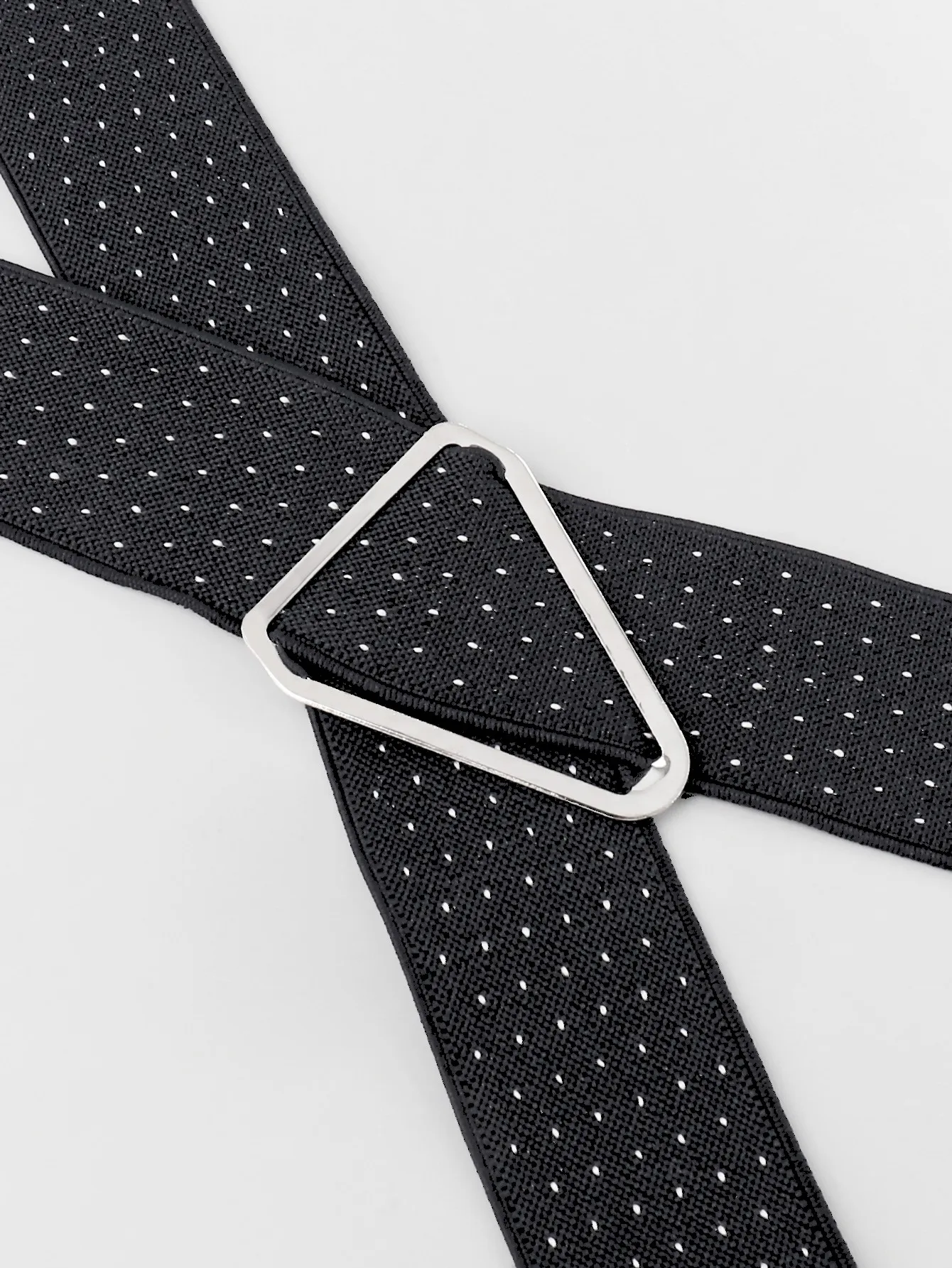 Suspensórios masculinos elegantes suspensórios elásticos com pontos brancos