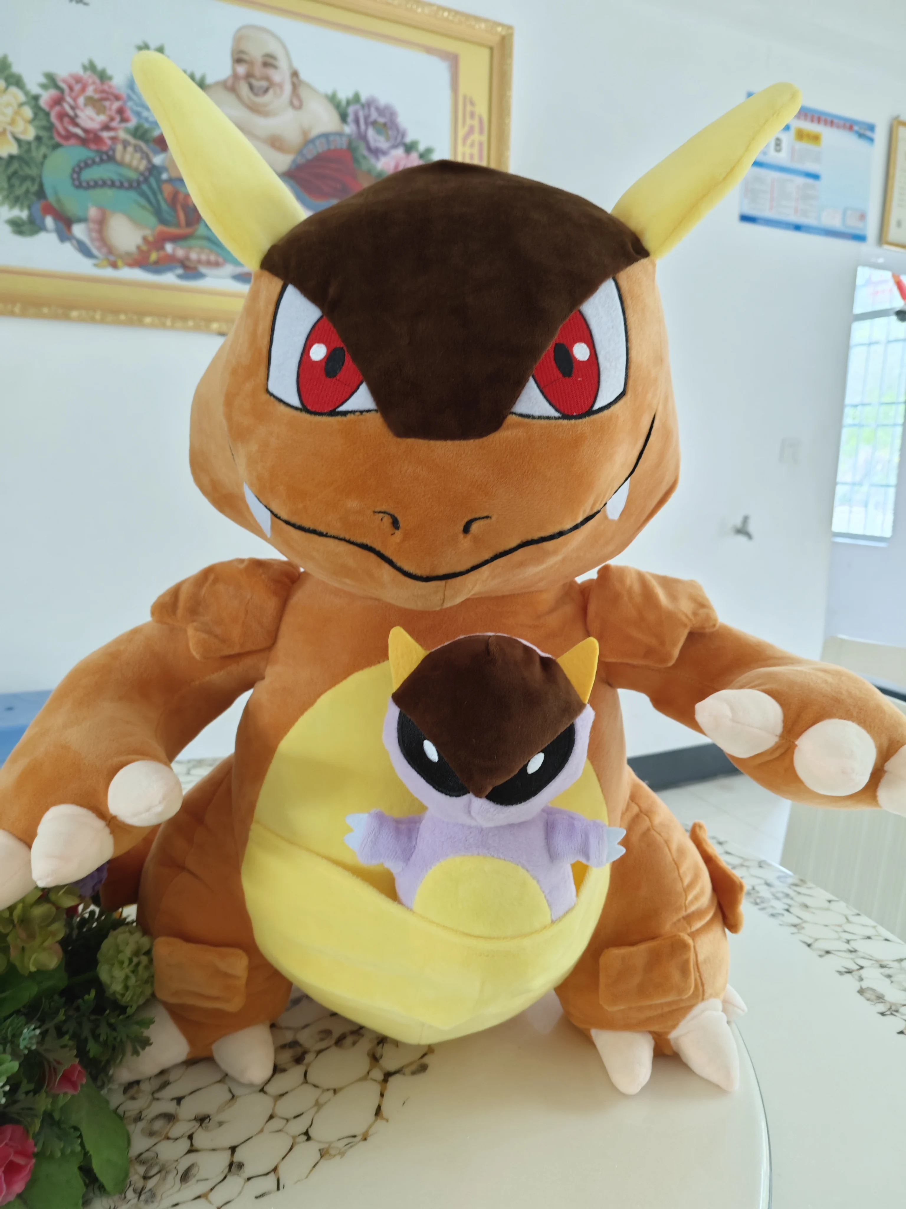 Japanese anime Pokemon Kangaskhan High quality plush doll 60cm Large Kangama Plush toys Children's birthday Presents