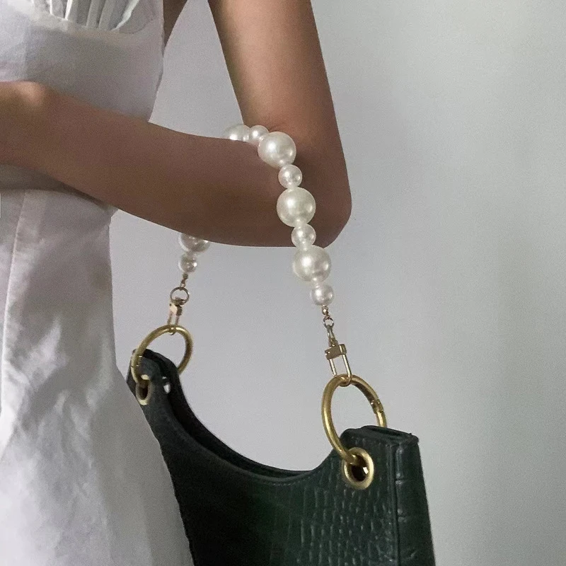 Mode Imitatie Parel Tas Decoratie Bagage Accessoires Ketting Vrouwen Handtas Schoudertas Riem Ketting Decoratieve Parel Ketting