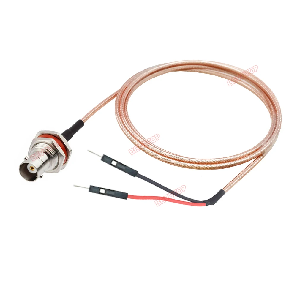 1PCS BNC to DuPont Cable Q9 BNC Male / Female to 2 DuPont 2.54mm Male Plug Test Line RG316 Extension Jumper 10CM to 20M BEVOTOP
