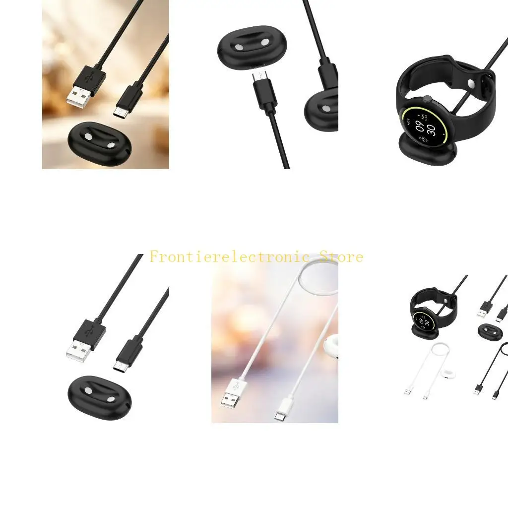 G8DB Replacement for Watch 4 Charging Cable Set, Dock, USB-A Cable, 1m Cord for Bedside, Office, or Daily Bag Use