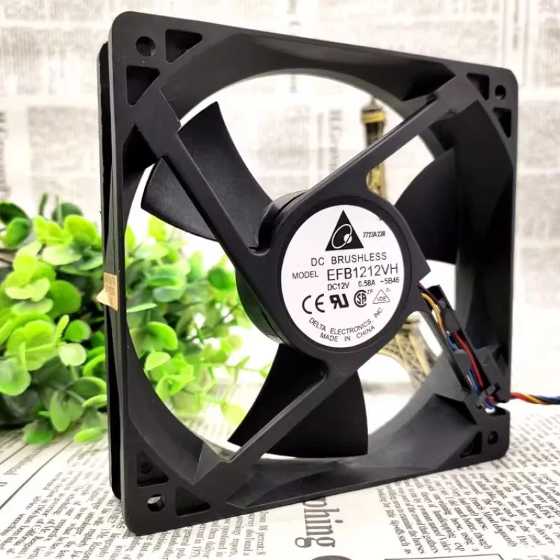 New Cooler Fan for Delta EFB1212VH 12025 12V 0.58A 12CM Cooling Fan 120 * 120 * 25MM