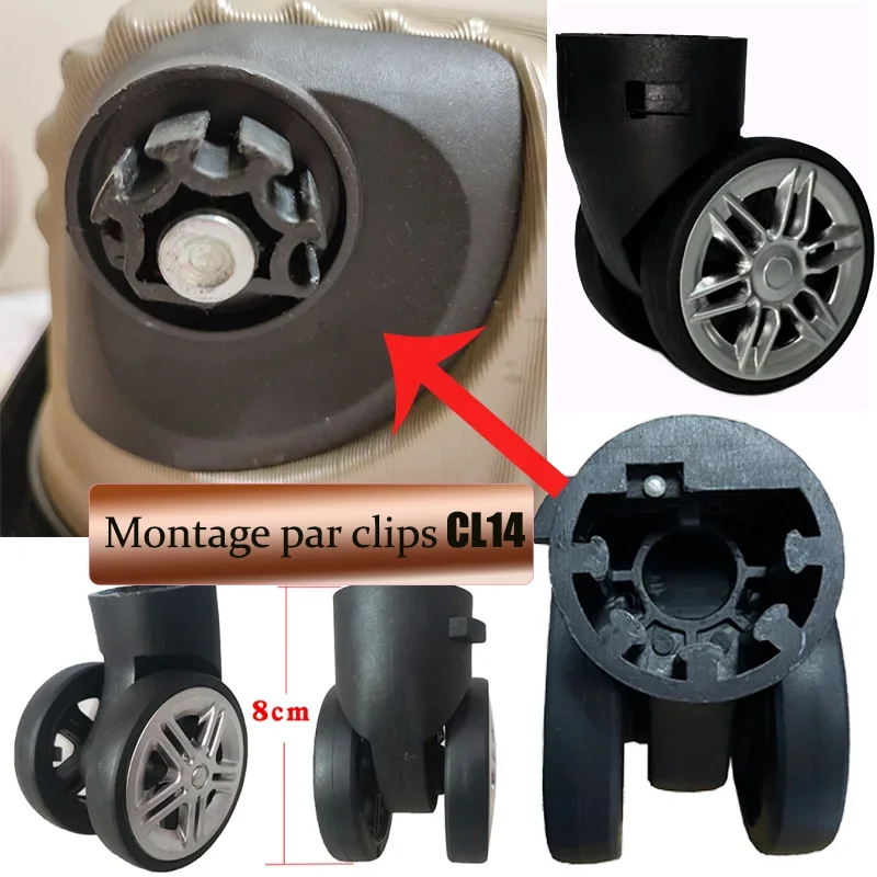 2/4PCS CL14 Wheels For Suitcase Universal Wheel Trolley Wheels Luggage Accessories Replacement Spare Parts Mute Wear-resistant
