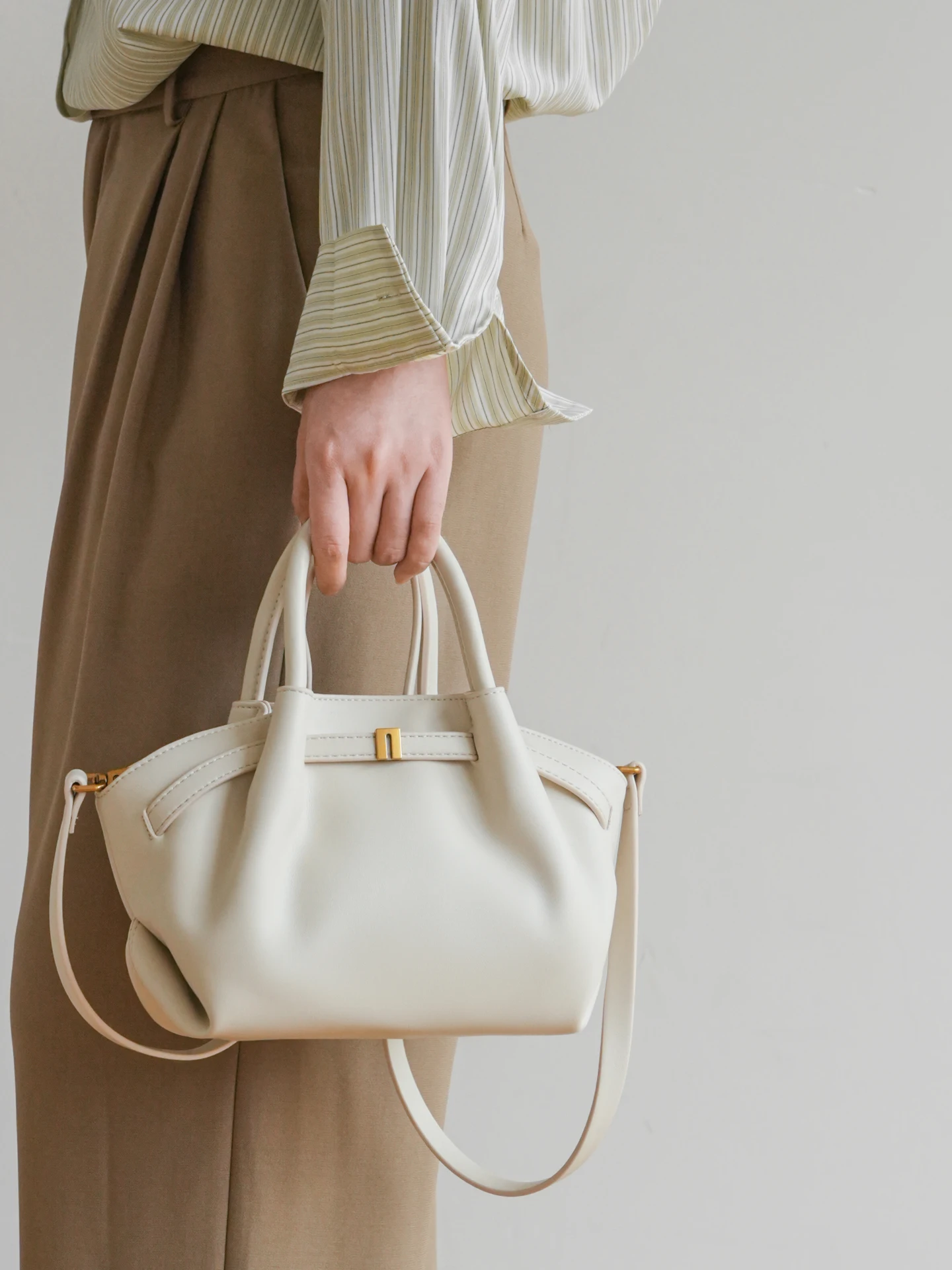 

Ele Commuter Sle Tote Dumpling Bag Women's Handbag oulder Crossbody Bag Soft PU Leather Small Size Pure Color