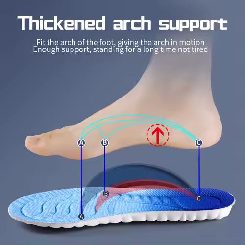 4D Cloud Technology Sports Insoles for Shoes PU Sole Soft Breathable Shock Absorption Cushion Running Orthopedic Care Insoles - Image 5