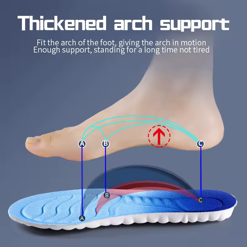 4D Cloud Technology Sports Insoles for Shoes PU Sole Soft Breathable Shock Absorption Cushion Running Orthopedic Care Insoles - Image 5