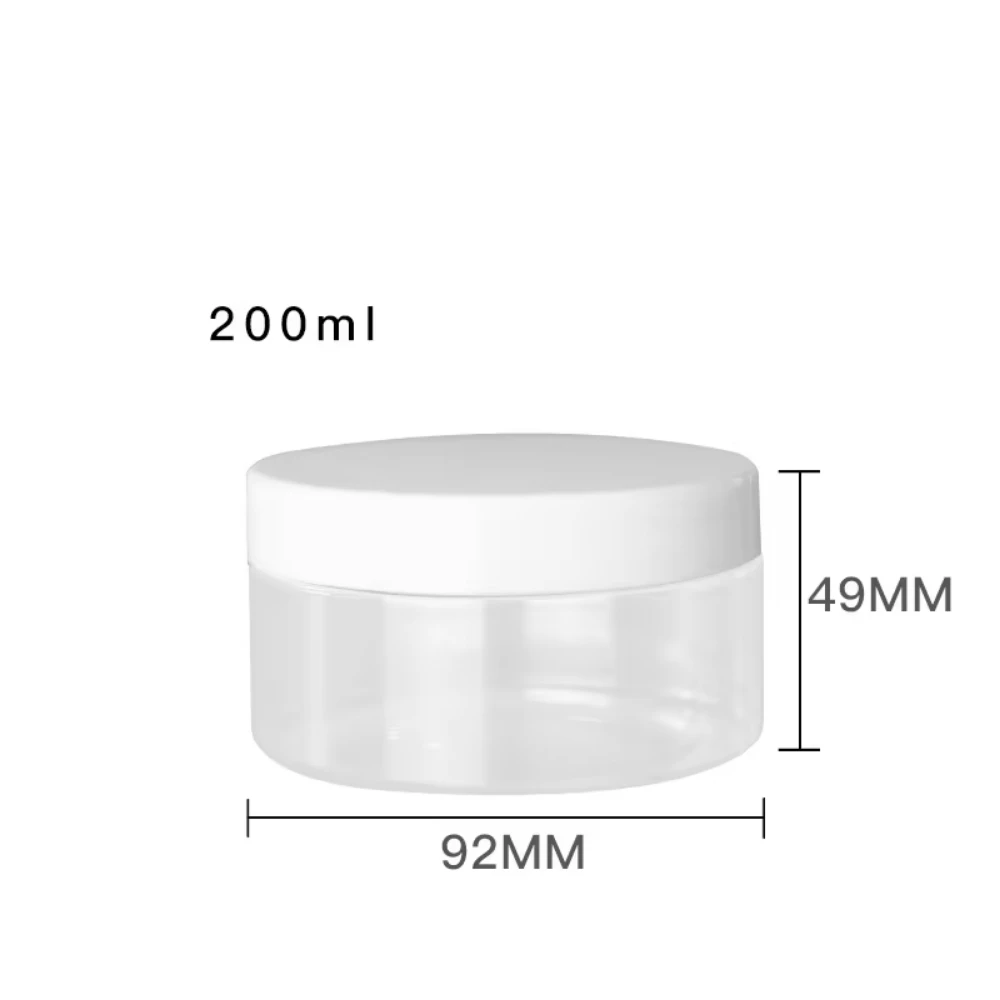 89 ديا. 1. تق أواني بلاستيكية فارغة بغطاء أبيض ، مناسبة لبرطمان كريم شفاف لمستحضرات التجميل ، حاوية قابلة لإعادة الملء ، عبوة