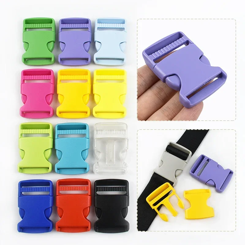 5Pcs 10-38mm Bag Side Clip Plastic Buckles Webbing Belt Release Buckle Luggage Strap Closure Clasp Backpack Detach Hasp Clamp