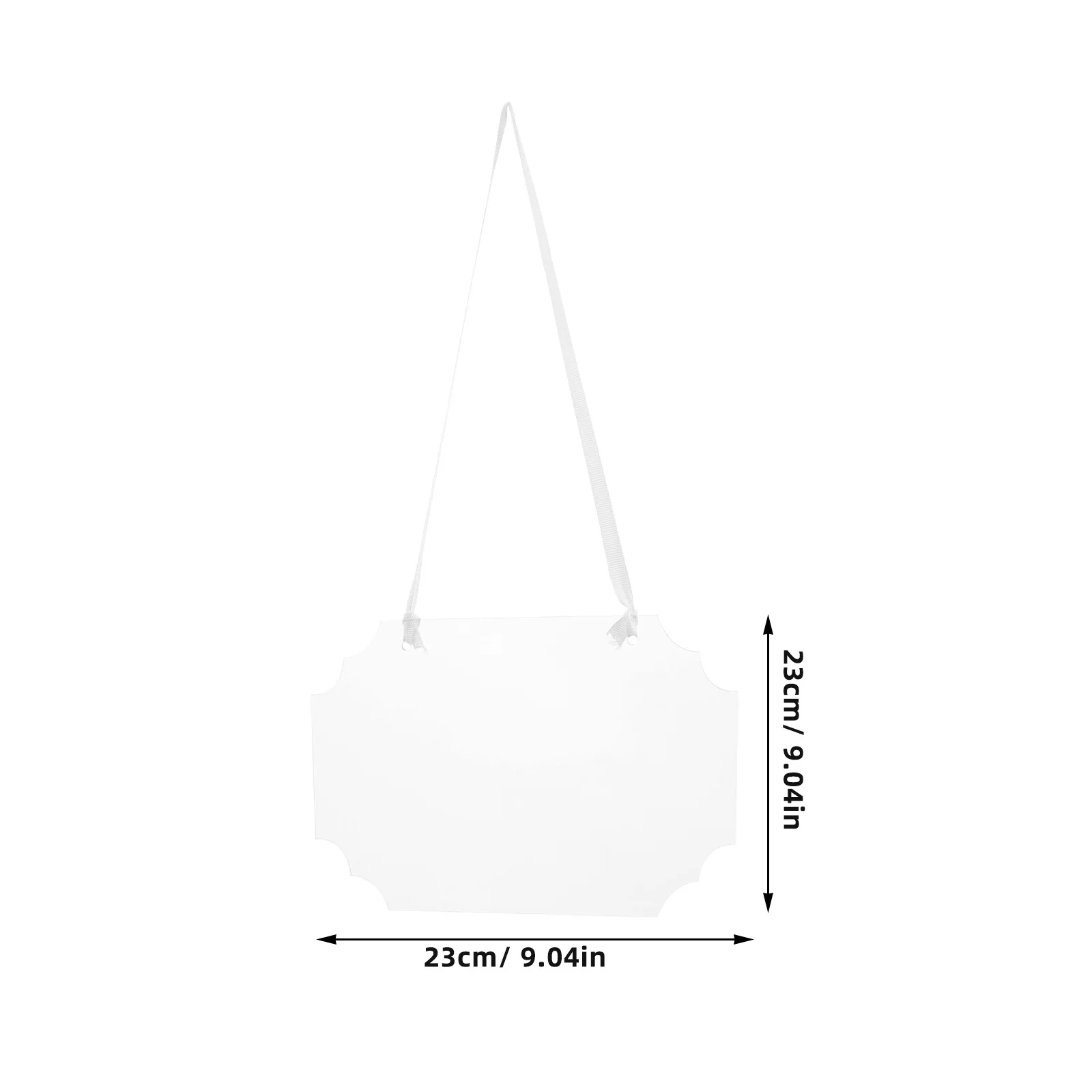 3Pcs Blank Acrylic Hanging Sign Transparent Blackboard DIY Message Tag for Retail Store Home Office Mini Chalkboards Functional