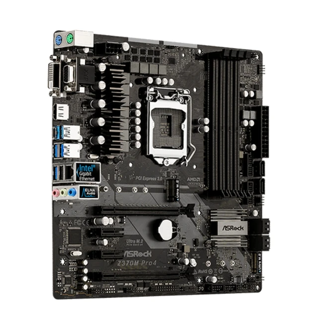 ASRock Z370M Pro4 Motherboard Support i9-9900KF i7-9700K i5-9600 CPU LGA1151  4×DDR4 DIMM 64GB 4xM.2 NVME Intel Z370M Mainboard - AliExpress