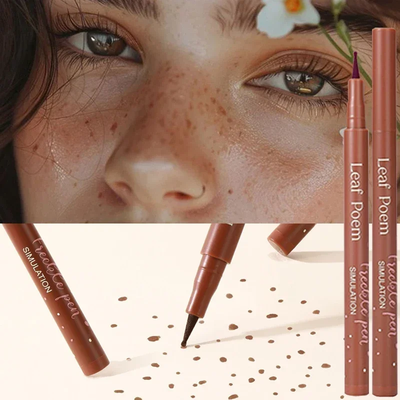 1pcs Natural Freckles Pen Long Lasting Waterproof Dot Spot Pen Create Effortless Sunkissed Makeup Soft Brown Freckles Pen Makeup