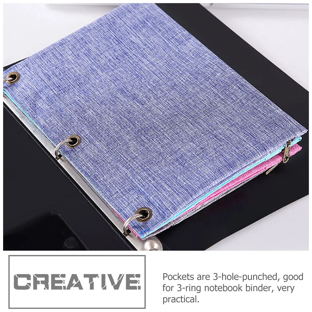 

4 Pcs File Bag Pen Coupon Storage Pouches Loose-leaf Folder Multipurpose Bags Blinder Folders Pvc Pockets