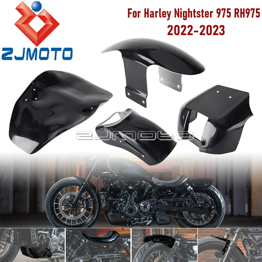 

Motorcycle Front & Rear Fender Mount Seat Plate For Harley Nightster 975 RH975 2022 2023 Chin Lower Spoiler Mudguard Fairing Kit