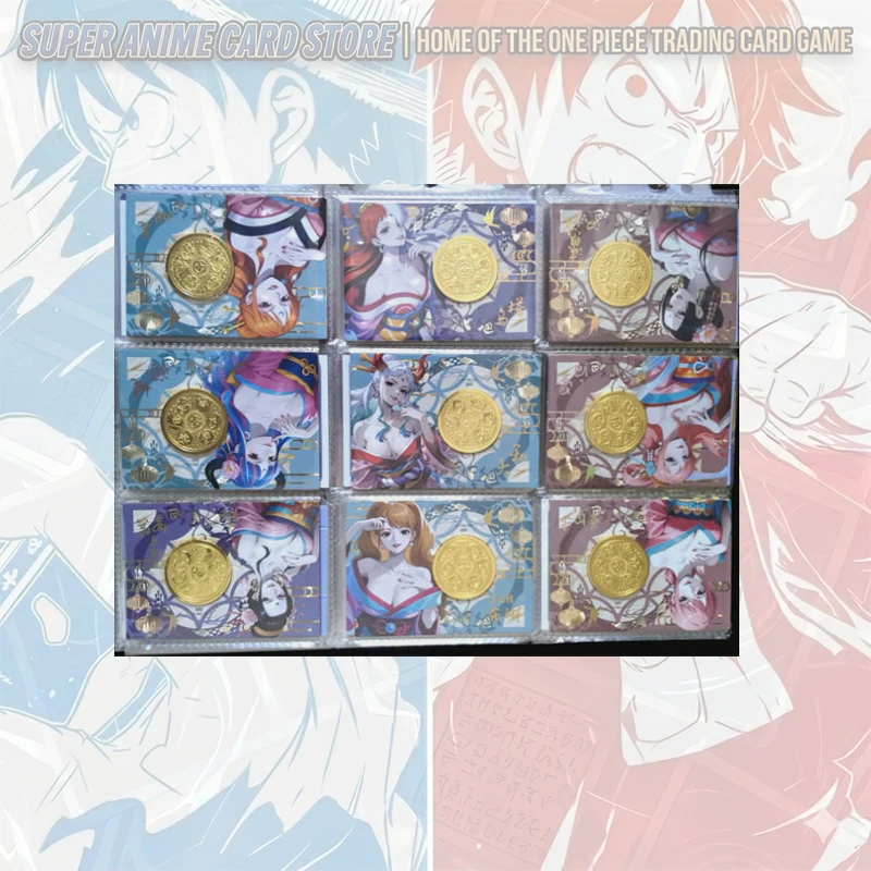 Anime ONE PIECE Gold Coin Cards Card Set Nico Robin Nami Shirahoshi Perona Vinsmoke Reiju Boa Hancock Kalifa Collectible Cards