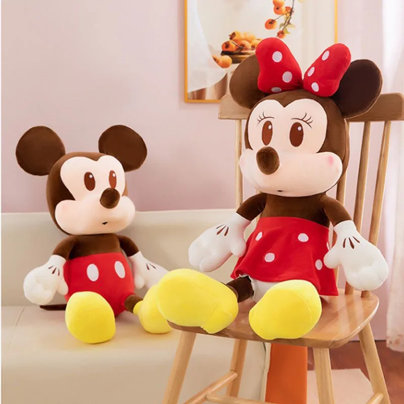 

30/70CM Disney Mickey Mouse Plush Stuffed Doll Cute Cartoon Anime Minnie Mouse Plushie Toys Birthday Gifts Xmas for Kids