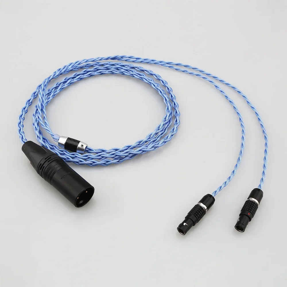 HIFI 2.5mm/4.4mm/3.5mm OCC Litz 실버 도금 업그레이드 케이블 Focal Utopia Fidelity Circumaural 헤드폰