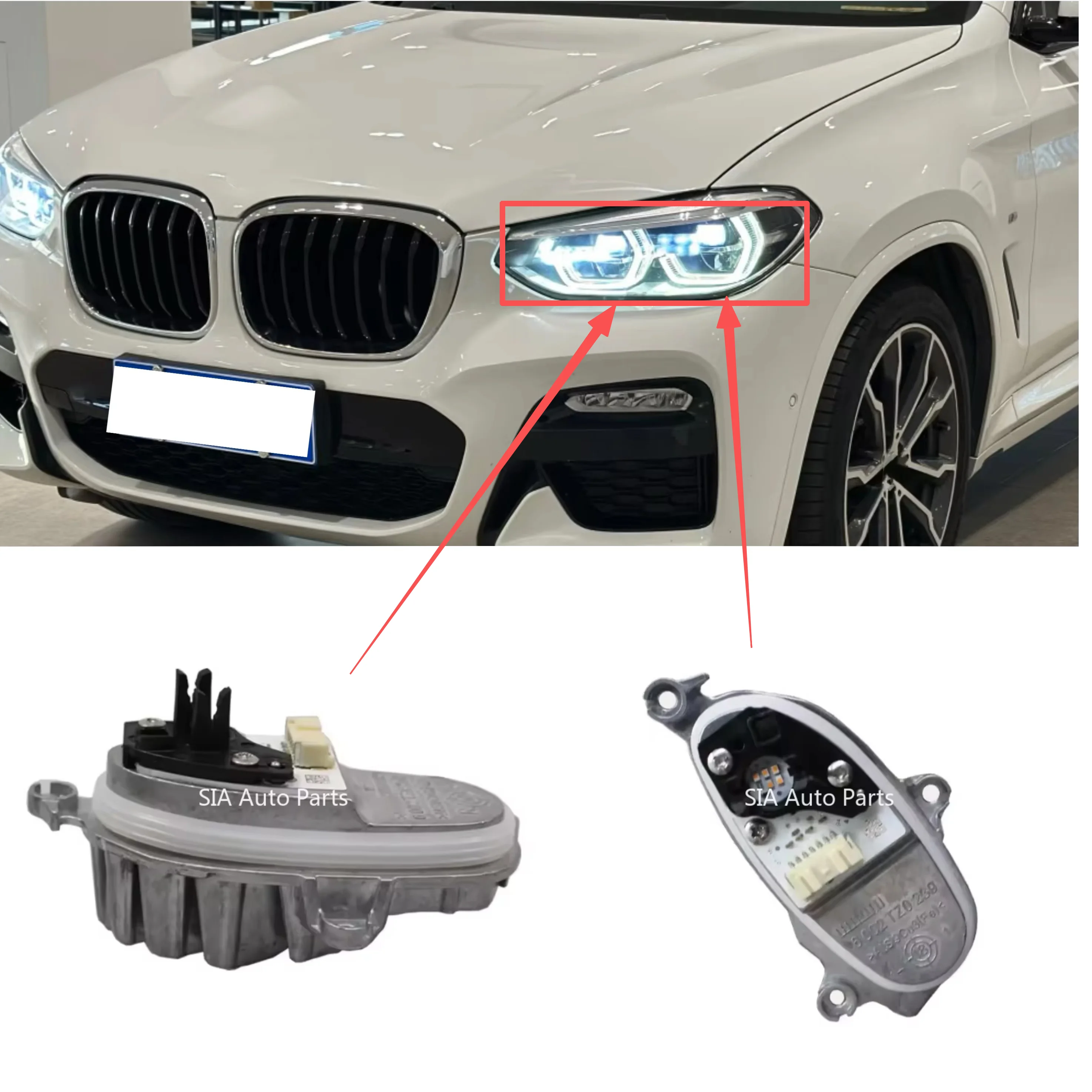 

OEM 63117466109 63117466110 NEW For BMW X3 X4 G01 G02 2017 2018 2019 NEW Headlight Angel Eye Turn Signal Light LED Module