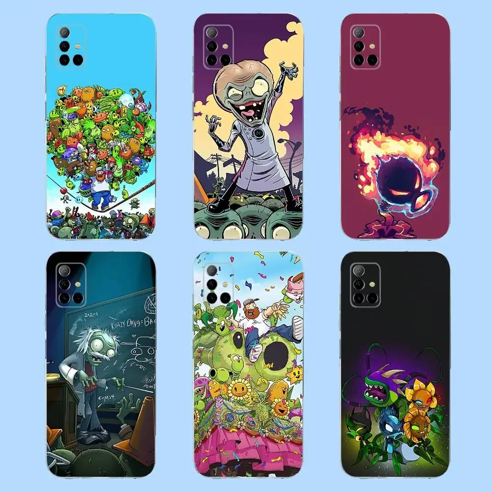 

P-Plants vs Cool Z-Zombies Phone Case For Samsung S 23,22,10,9,8 A 71,52,51,30,21S,12 PIus,E,Lite Note20 Ultra Clear Soft