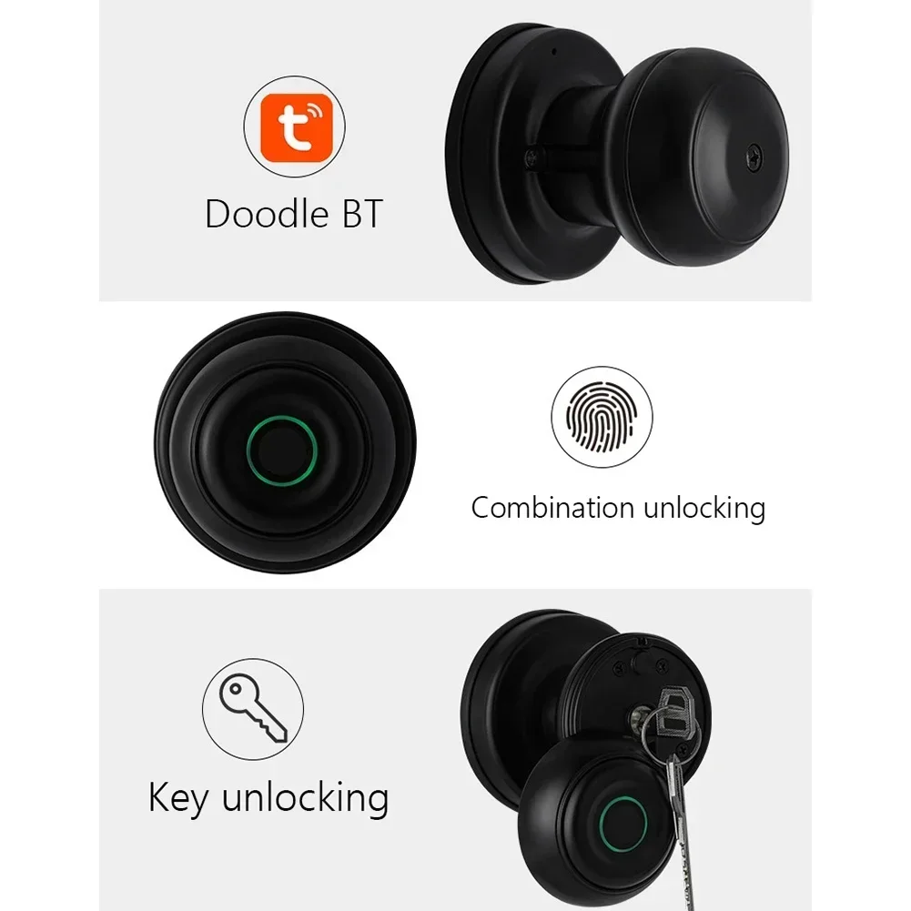 Vingerafdrukslot Voor Tuya Bluetooth-Compatibel Smart Lock Keyless Entry Biometrische Vingerafdruk Type-C En Mechanische Sleutel Ontgrendeling