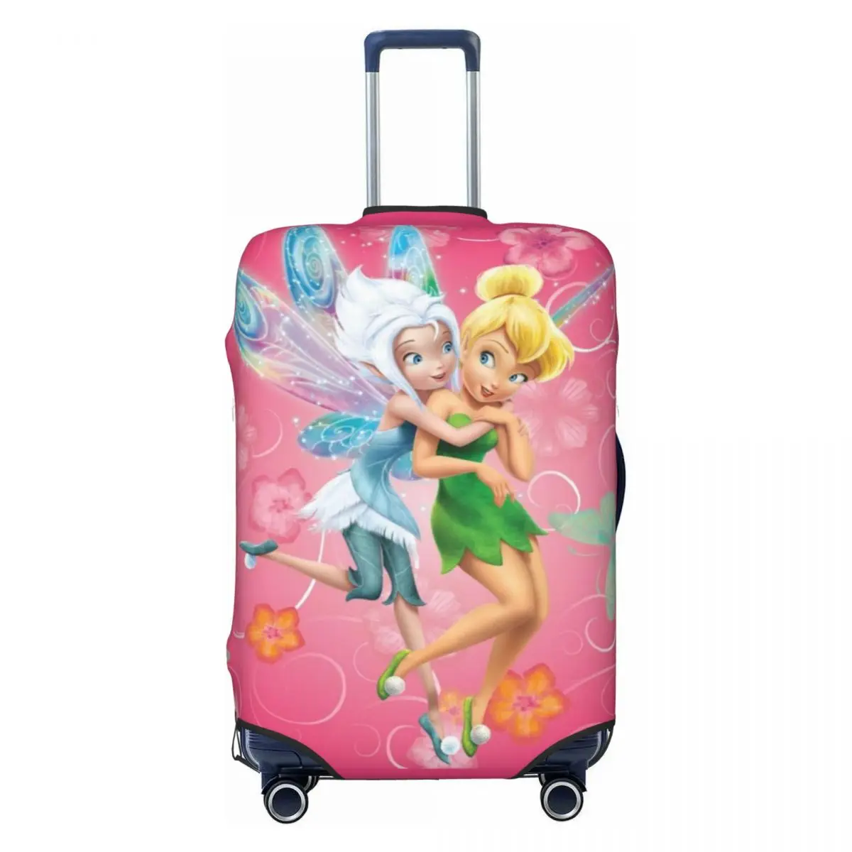 

Custom Funny Tinker Bell Cute Cartoon Luggage Cover Protector Washable Travel Suitcase Covers